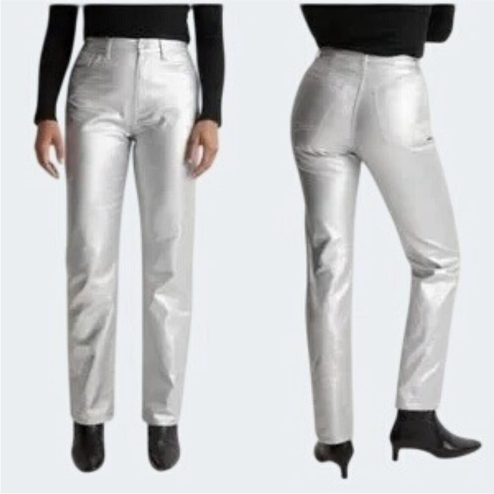 Madewell The '90s Straight Jean in Silver Foil Size 27